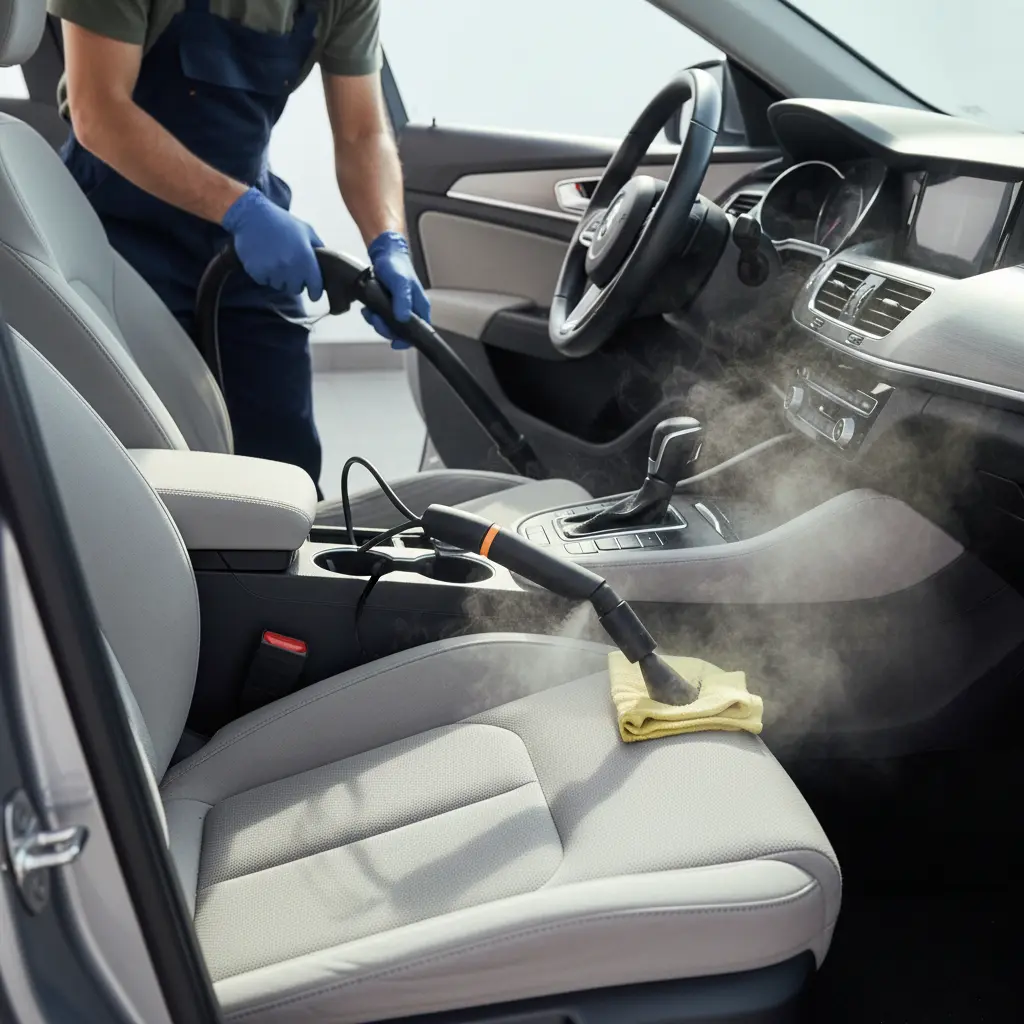 Interior deep cleaning and upholstery shampoo